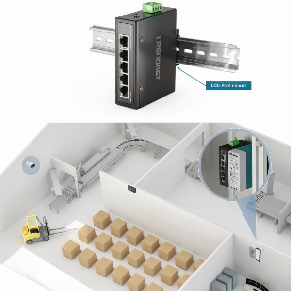 TRENDnet Industrial Fast Ethernet DIN Rail Switch 5 Port-3
