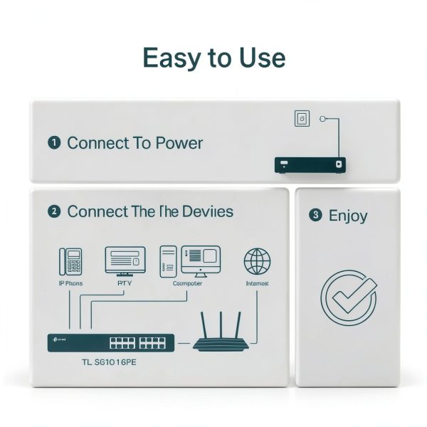 TP Link TL SG1016PE 16 Port Gigabit PoE Switch 8 Port PoE-3