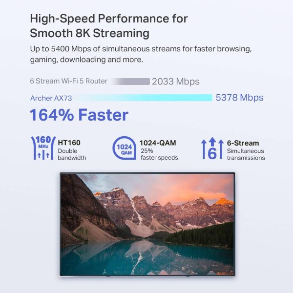 TP Link AX5400 WiFi 6 Router Gigabit Dual Band High Speed-3