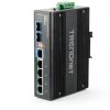 TRENDnet Industrial Gigabit PoE Switch DIN Rail IP30-1