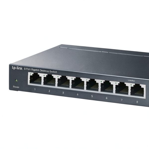 TP Link 8 Port Gigabit Switch Unmanaged Black Network Hub-5