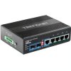TRENDnet Industrial Gigabit PoE Switch DIN Rail IP30-5
