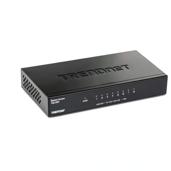 TRENDnet 8 Port Gigabit Desktop Switch Metal Fanless Design-2