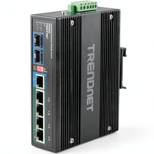 TRENDnet Industrial Gigabit PoE Switch DIN Rail IP30-0