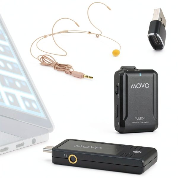 Movo WMX1UH Wireless USB C Headset Microphone System-0