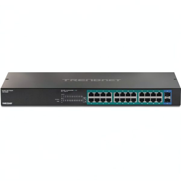 TRENDnet 26 Port Gigabit PoE Switch 24x30W Ports SFP Slots-2