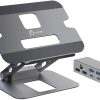 Aluminum Laptop Stand Foldable Multi Angle USB C Dock-0
