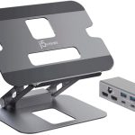Aluminum Laptop Stand Foldable Multi Angle USB C Dock-0