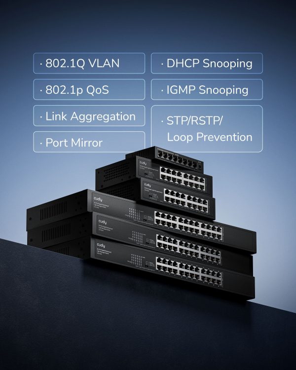 Cudy 8 Port Gigabit Light Managed Switch Network Management-3